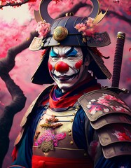 Obraz premium Samurai Warriors in Epic Poses and Dramatic Lighting