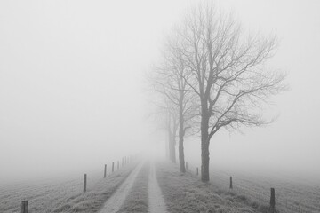 Obraz premium Fog Background in Nature