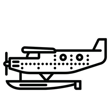 recommend clip art: hydroplane vector icon, Seaplane
                    