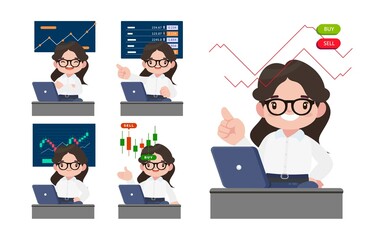 Stock market concept with people