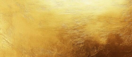 Metallic golden and bronze paper texture with gradient effect, resembling metal foil or wall paint, Golden background. Gold texture. Beautiful luxury gold background. Shiny golden texture