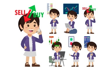 Stock market concept with people