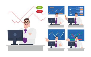 Stock market concept with people