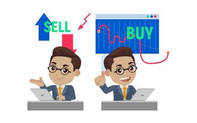 Stock market concept with people