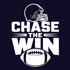 Chase the win Concept American Football T-shirt editable Vector, 