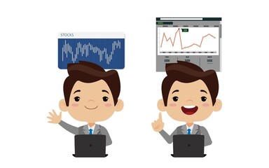 Stock market concept with people