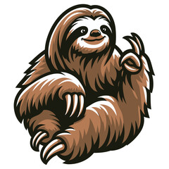 Obraz premium Sloth vector illustration.