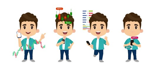 Stock market concept with people