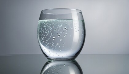 sparkling water in glass