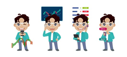 Stock market concept with people