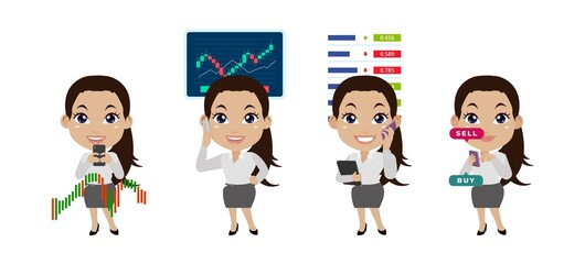 Stock market concept with people