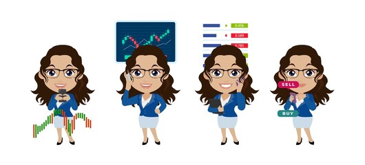 Stock market concept with people