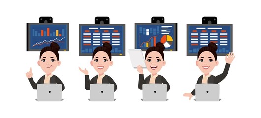 Stock market concept with people