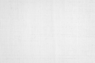 White color fabric canvas woven texture background in pattern light blank. Natural gauze linen,...