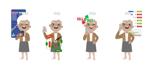 Stock market concept with people