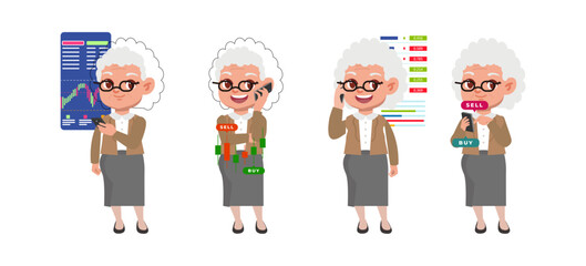 Stock market concept with people