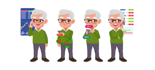 Stock market concept with people