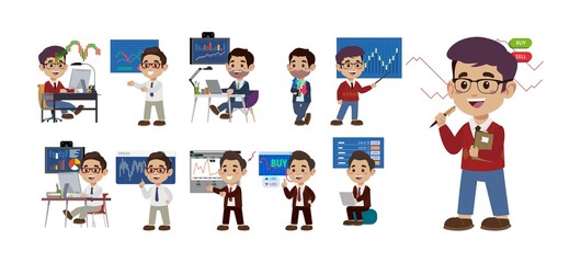 Stock market concept with people