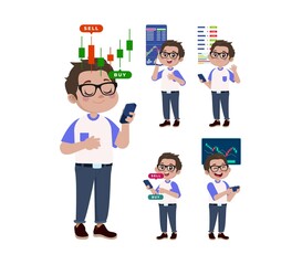 Stock market concept with people