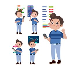 Stock market concept with people