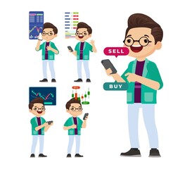 Stock market concept with people