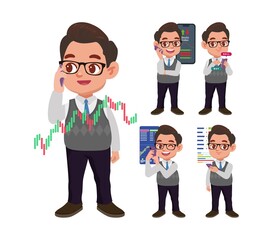 Stock market concept with people