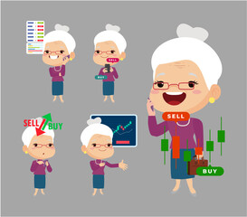 Stock market concept with people