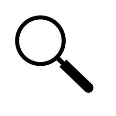 magnifying glass vector with flat design. search icon