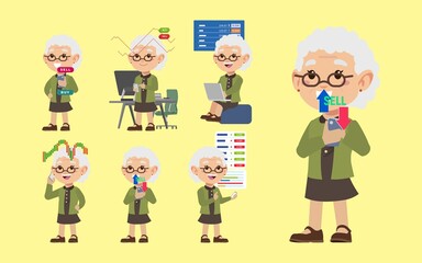 Stock market concept with people