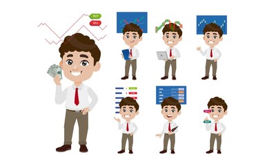 Stock market concept with people