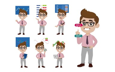 Stock market concept with people