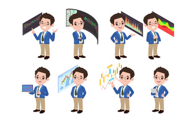 Stock market concept with people