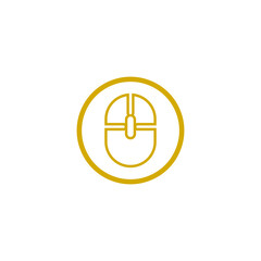 Computer mouse icon isolated on transparent background