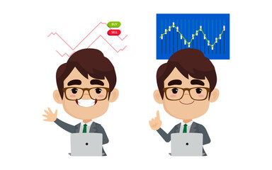 Stock market concept with people