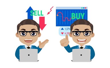 Stock market concept with people
