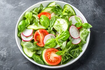 Vibrant Roasted Vegetable Plate with Fresh Greens