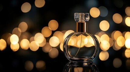 Elegant Perfume Bottle with Bokeh Background