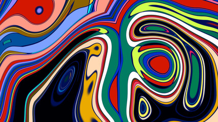 Abstract colorful fluid fractal psychedelic background for summer