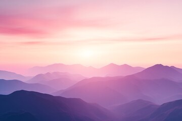 Fototapeta premium Breathtaking Mountain Range at Sunset View