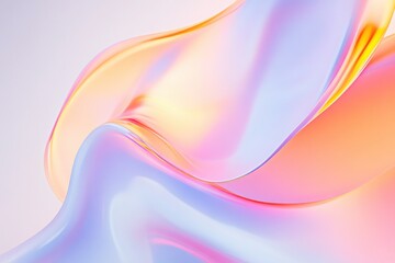 Fluid gradient wavy shapes, vibrant colors, dynamic three-dimensional design, abstract art, modern aesthetics, visual depth and movement