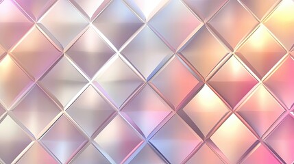 Obraz premium Abstract Pattern of Interlocking Pink and White Diamond Shapes