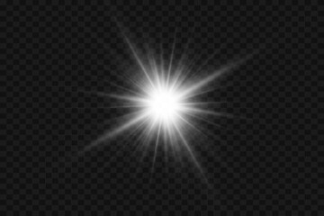 
Light flash, explosion effect, flare, star. On a transparent background.