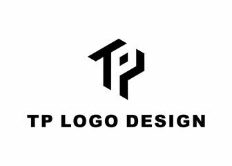 letter tp logo, design, vector, illustration, creative icon, template