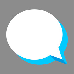 speech bubble message icon on a gray background