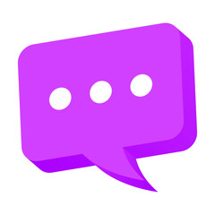 speech bubble message icon on a white background