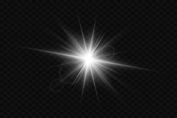 
Light flash, explosion effect, flare, star. On a transparent background.