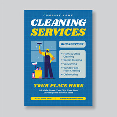 Cleaning service flyer template