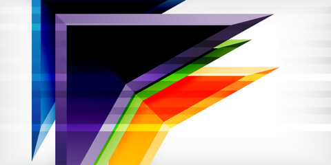 Abstract background color triangles and arrows composition. Vector Illustration For Wallpaper, Banner, Background, Card, Book Illustration, landing page