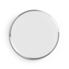 petri dIsh round glass on white background 3D illustration png