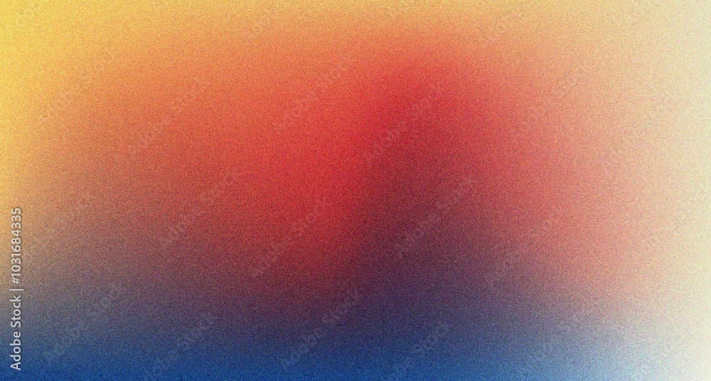 Aufkleber abstract grainy gradient banner design red yellow blue glowing color flow on dark backdrop